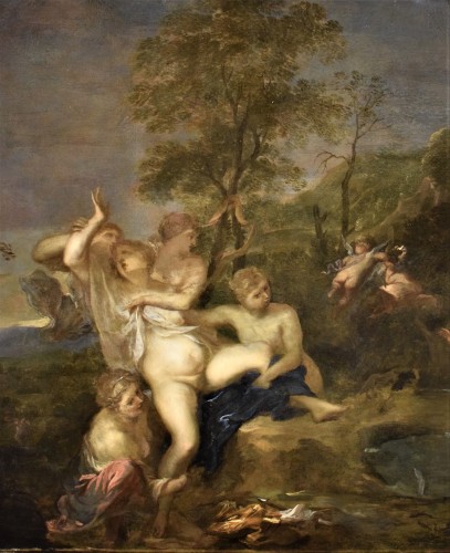 Tableaux et dessins Tableaux XVIIe siècle - Diana découvre le secret de Callisto - Ecole flamande du XVIIe siècle